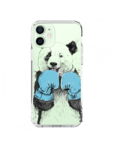 Cover iPhone 12 Mini Panda Vincitore Trasparente - Balazs Solti