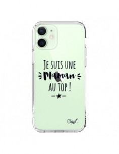Cover iPhone 12 Mini Sono una Mamma al Top Trasparente -...