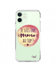 iPhone 12 Mini Case I'm a Top Mom Orange Clear - Chapo