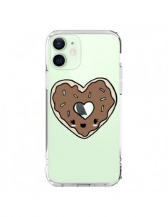 iPhone 12 Mini Case Donut Heart Chocolate Clear - Claudia...