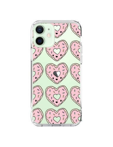 Cover iPhone 12 Mini Ciambella Cuore Rosa Trasparente - Claudia Ramos