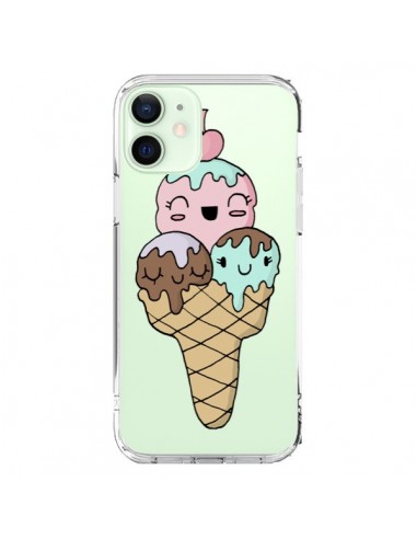 Coque iPhone 12 Mini Ice Cream Glace Summer Ete Cerise Transparente - Claudia Ramos