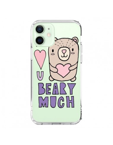 Cover iPhone 12 Mini I Amore You Beary Much Nounours Trasparente - Claudia Ramos