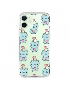 Coque iPhone 12 Mini Hamster Love Amour Transparente -...