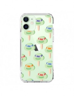Cover iPhone 12 Mini Tartarughe Ninja Trasparente -...