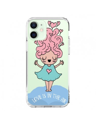 iPhone 12 Mini Case Love Is In The Air Girl Clear - Claudia Ramos
