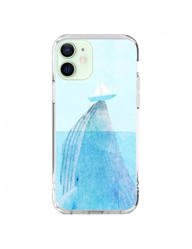 Cover iPhone 12 Mini Balena Barca Mare - Eric Fan