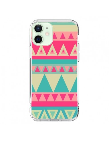 iPhone 12 Mini Case Aztec Pink Green - Eleaxart