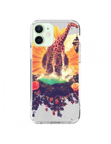 iPhone 12 Mini Case Giraffe Flowers - Eleaxart