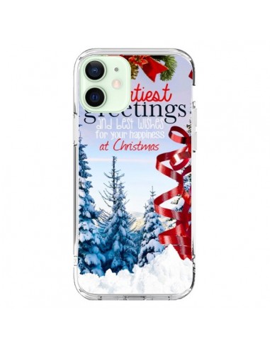 Coque iPhone 12 Mini Voeux Joyeux Noël - Eleaxart