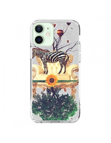 Coque iPhone 12 Mini Zebre The World - Eleaxart