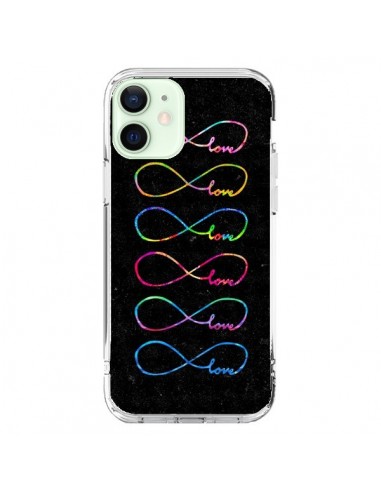 iPhone 12 Mini Case Love Forever Black - Eleaxart