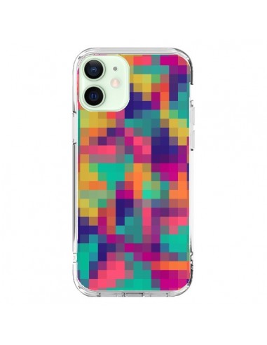 Coque iPhone 12 Mini Exotic Mosaic Pixels Azteque - Eleaxart