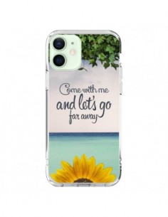 Cover iPhone 12 Mini Let's Go Far Away Fiori Girasoli -...