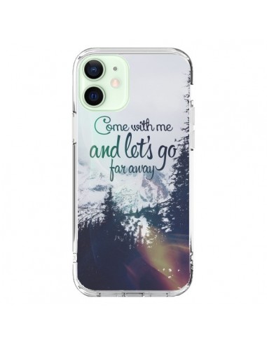 Cover iPhone 12 Mini Let's Go Far Away Neve - Eleaxart