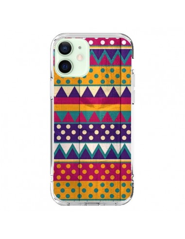 Coque iPhone 12 Mini Mexican Triangle Aztec Azteque - Eleaxart