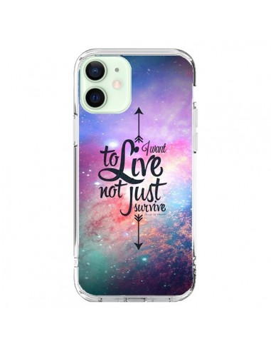 Cover iPhone 12 Mini I want to live Voglio Vivere - Eleaxart