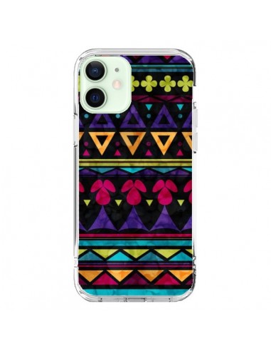 Coque iPhone 12 Mini Triangles Pattern Azteque - Eleaxart