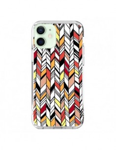 Coque iPhone 12 Mini Graphic Azteque Rouge Orange -  Léa...