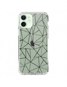 Cover iPhone 12 Mini Linee Griglia Triangles Full Grid...