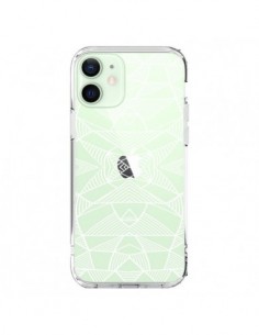 Coque iPhone 12 Mini Lignes Miroir Grilles Triangles Grid...