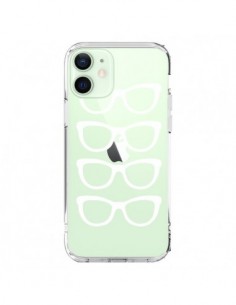 Coque iPhone 12 Mini Sunglasses Lunettes Soleil Blanc...
