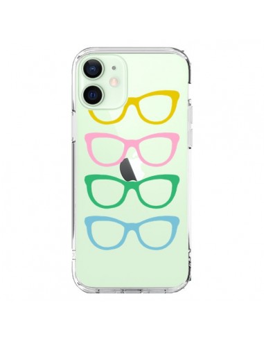 Coque iPhone 12 Mini Sunglasses Lunettes Soleil Couleur Transparente - Project M