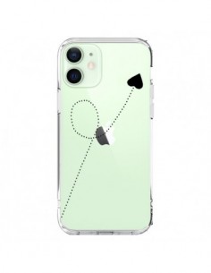 Cover iPhone 12 Mini Travel to your Heart Nero Viaggio...