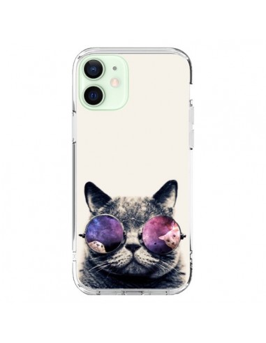 Coque iPhone 12 Mini Chat à lunettes - Gusto NYC