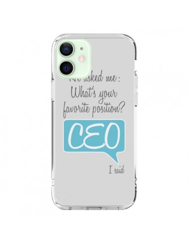 Coque iPhone 12 Mini What's your favorite position CEO I said, bleu - Shop Gasoline