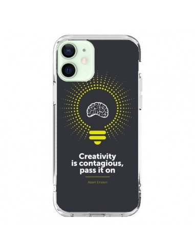 Coque iPhone 12 Mini Creativity is contagious, Einstein - Shop Gasoline
