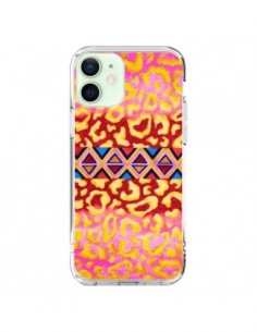 Cover iPhone 12 Mini Tribal Leopardo Rosa - Ebi Emporium
