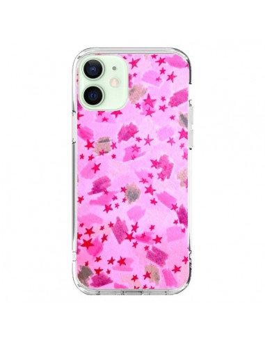 Coque iPhone 12 Mini Stars Etoiles Roses - Ebi Emporium