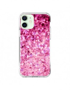 Coque iPhone 12 Mini Romance Me Paillettes Roses - Ebi...