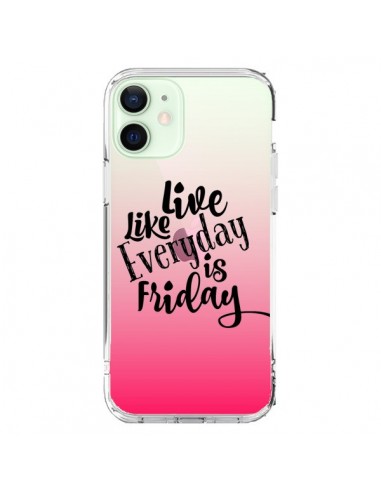 Coque iPhone 12 Mini Everyday Friday Vendredi Live Vis Transparente - Ebi Emporium