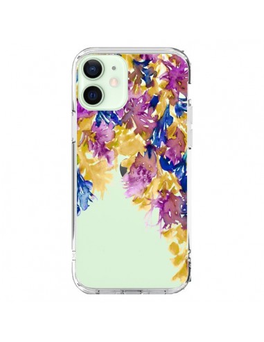 Coque iPhone 12 Mini Cascade Florale Transparente - Ebi Emporium