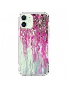 Coque iPhone 12 Mini Tempête Rose Transparente - Ebi...