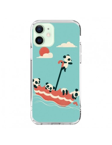 Coque iPhone 12 Mini Parapluie Flottant Panda - Jay Fleck