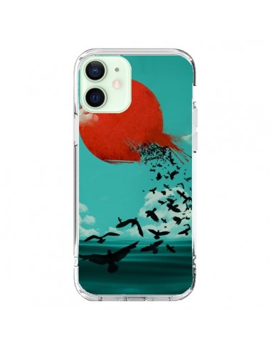 Coque iPhone 12 Mini Soleil Oiseaux Mer - Jay Fleck
