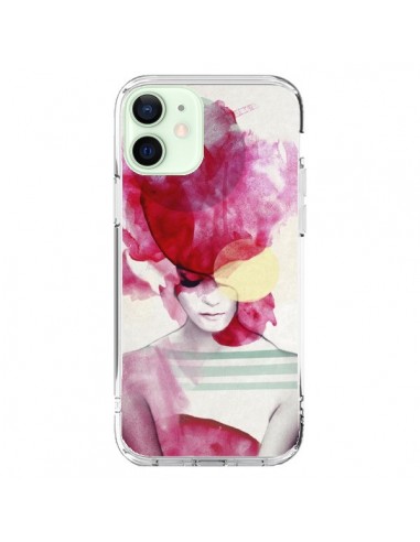 iPhone 12 Mini Case Bright Pink Ritratt Girl - Jenny Liz Rome