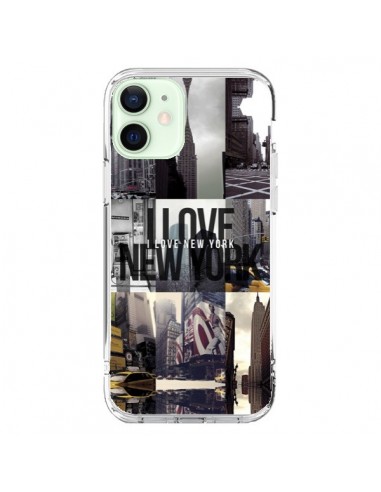Coque iPhone 12 Mini I love New Yorck City noir - Javier Martinez