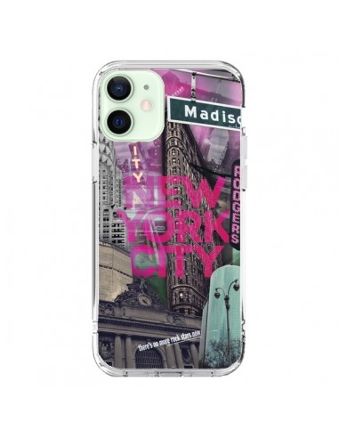 Coque iPhone 12 Mini New York City Rose - Javier Martinez