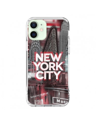Coque iPhone 12 Mini New York City Rouge - Javier Martinez