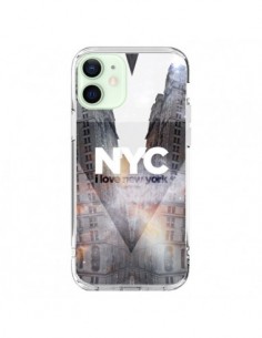 Cover iPhone 12 Mini I Love New York City Arancione -...
