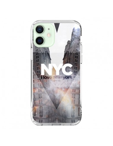 Cover iPhone 12 Mini I Love New York City Arancione - Javier Martinez
