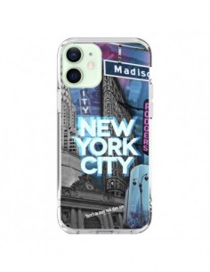 Cover iPhone 12 Mini New York City Grattacieli Blu -...