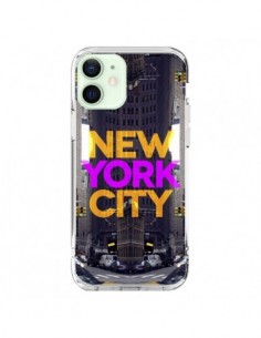 Coque iPhone 12 Mini New York City Orange Violet - Javier...