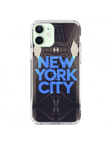 Coque iPhone 12 Mini New York City Bleu - Javier Martinez