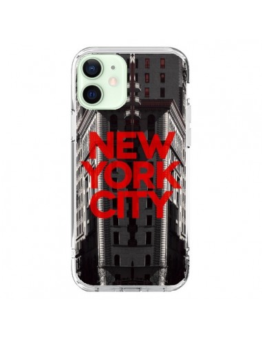 Coque iPhone 12 Mini New York City Rouge - Javier Martinez