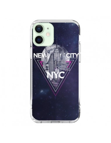 Coque iPhone 12 Mini New York City Triangle Rose - Javier Martinez